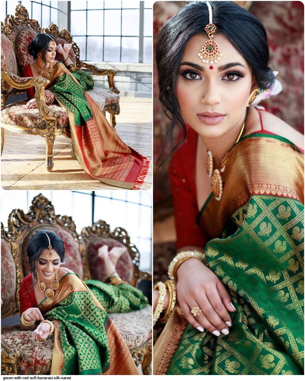 Director Sukumar's Wife Thabitha celebrates Ganesh Chaturthi in a green  pattu saree!