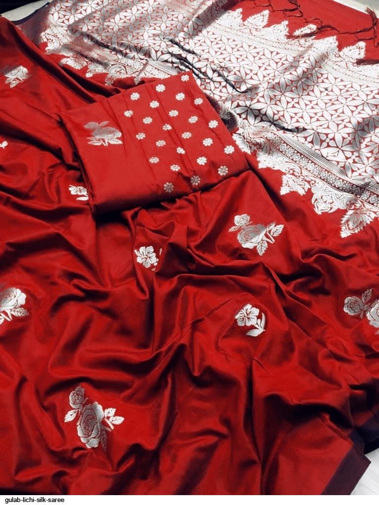 GULAB LICHI SILK SAREE D