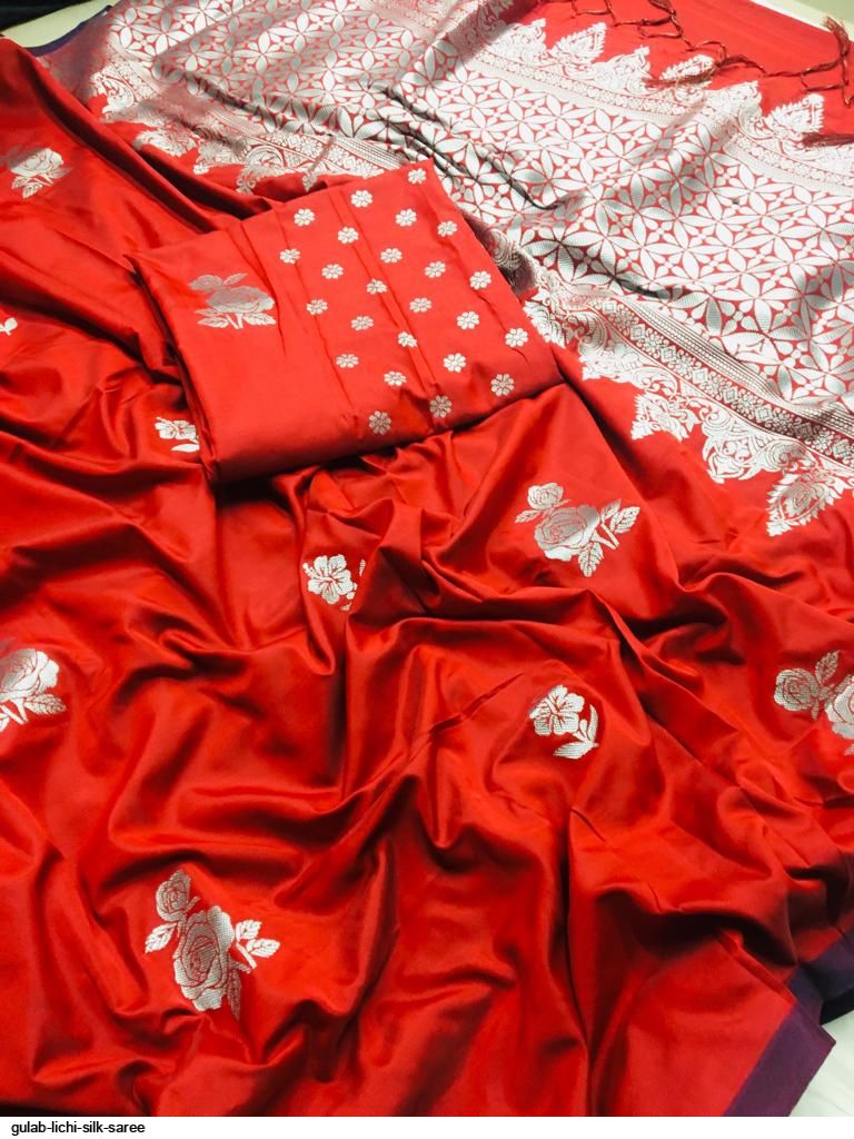 GULAB LICHI SILK SAREE C
