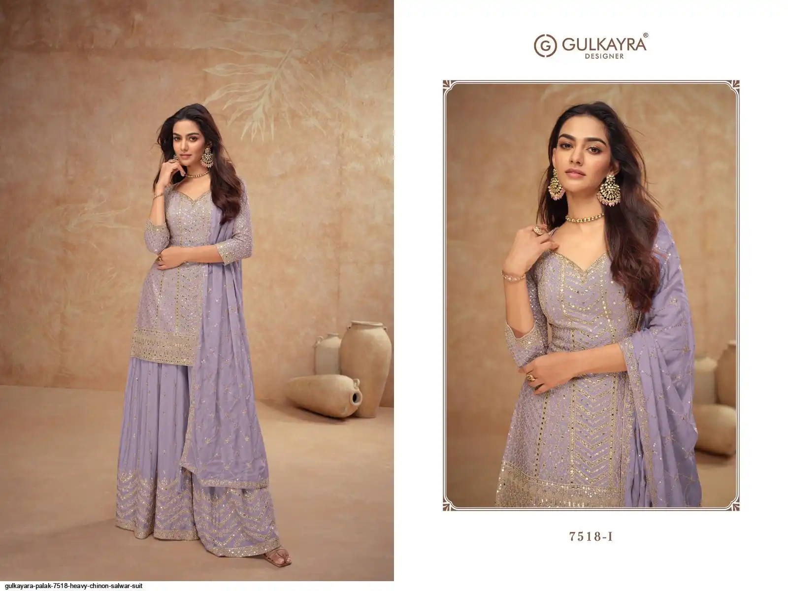 FANCY PALAK 7518 HEAVY CHINON SALWAR SUIT I