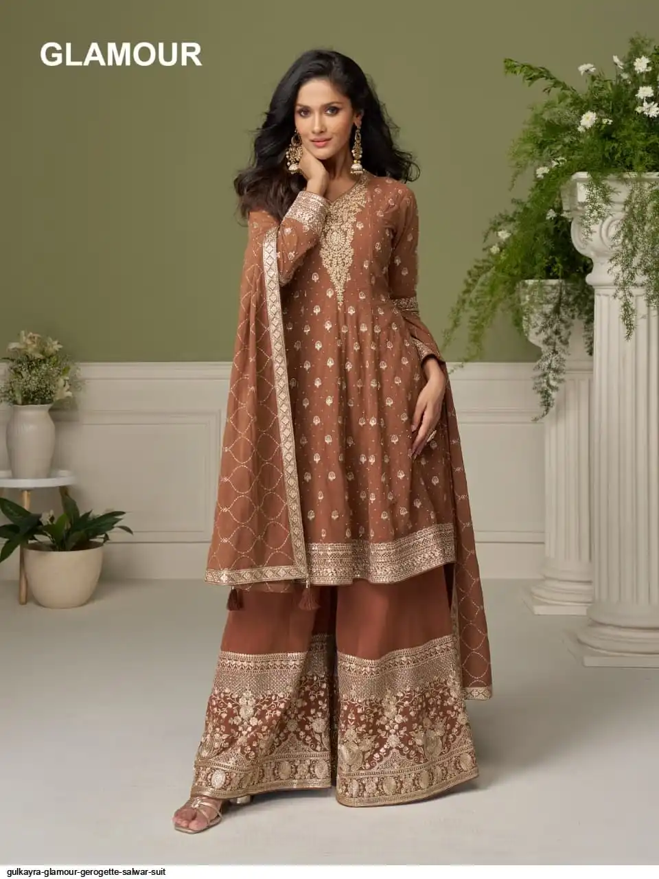 GULKAYRA GLAMOUR GEROGETTE SALWAR SUIT A