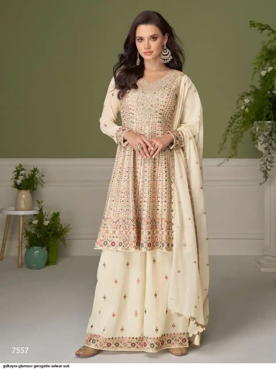 GULKAYRA GLAMOUR GEROGETTE SALWAR SUIT C