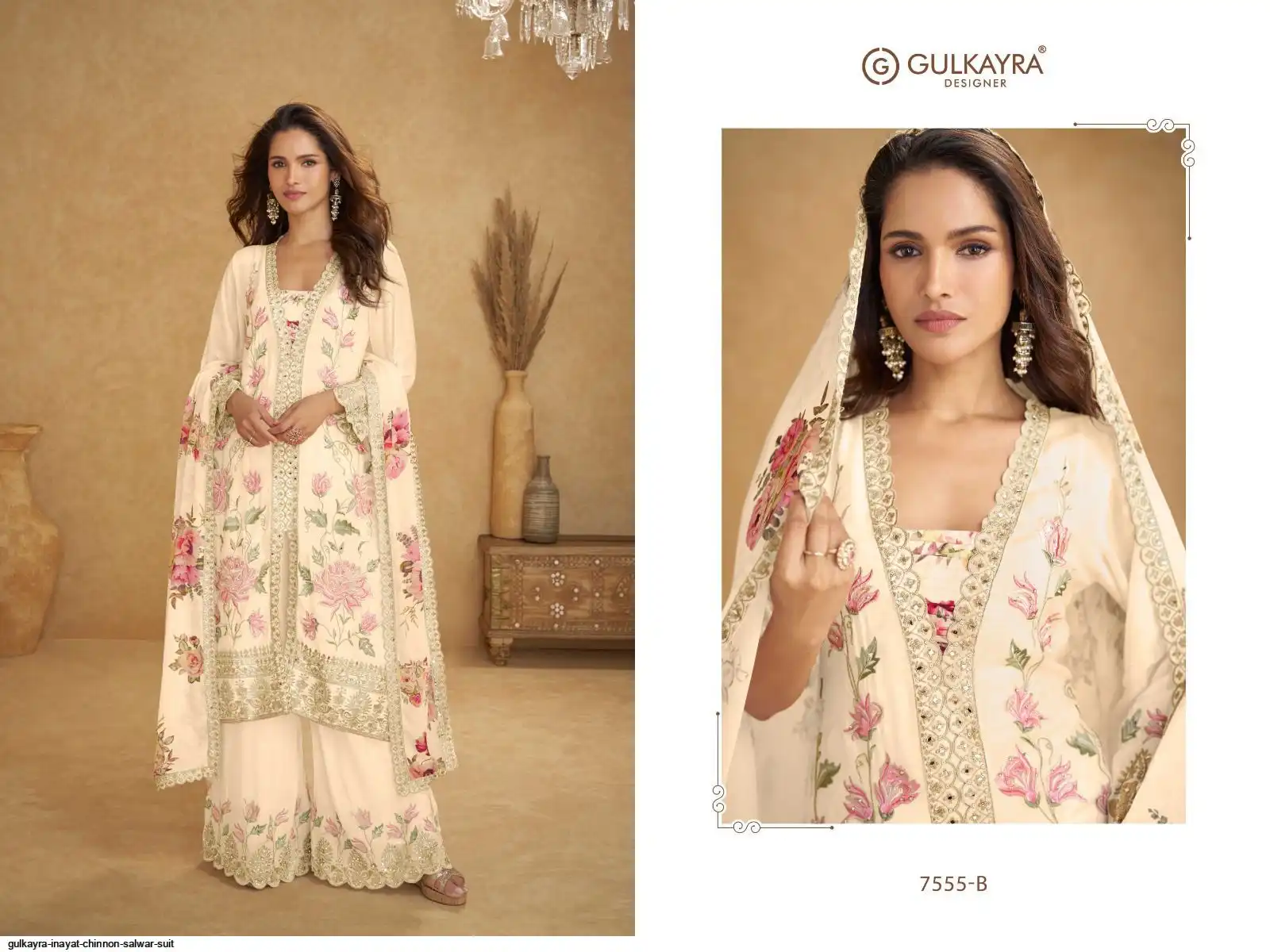GULKAYRA INAYAT CHINNON SALWAR SUIT 7555 B