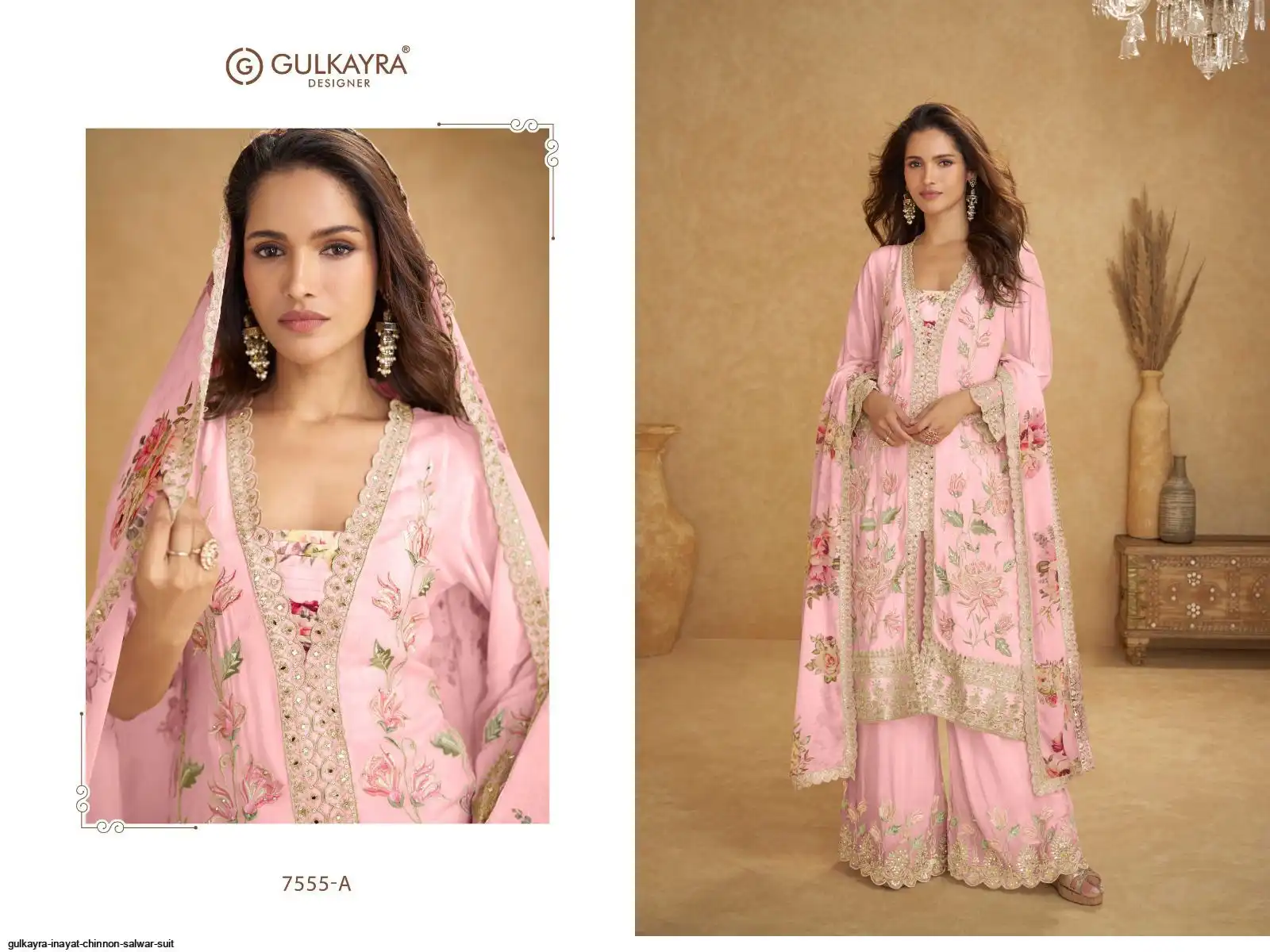 GULKAYRA INAYAT CHINNON SALWAR SUIT 7555 A