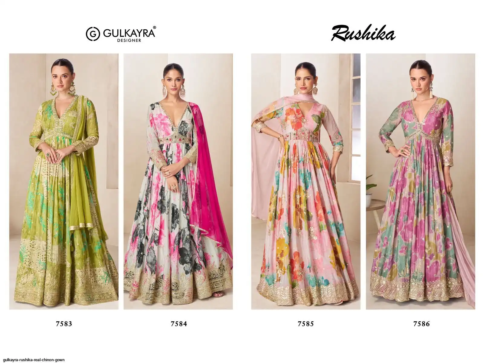 GULKAYRA RUSHIKA REAL CHINON GOWN