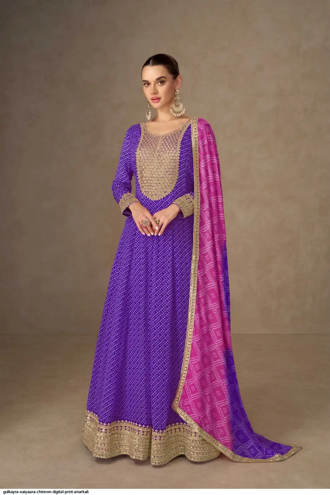 GULKAYRA SAIYAARA CHINNON DIGITAL PRINT ANARKALI D