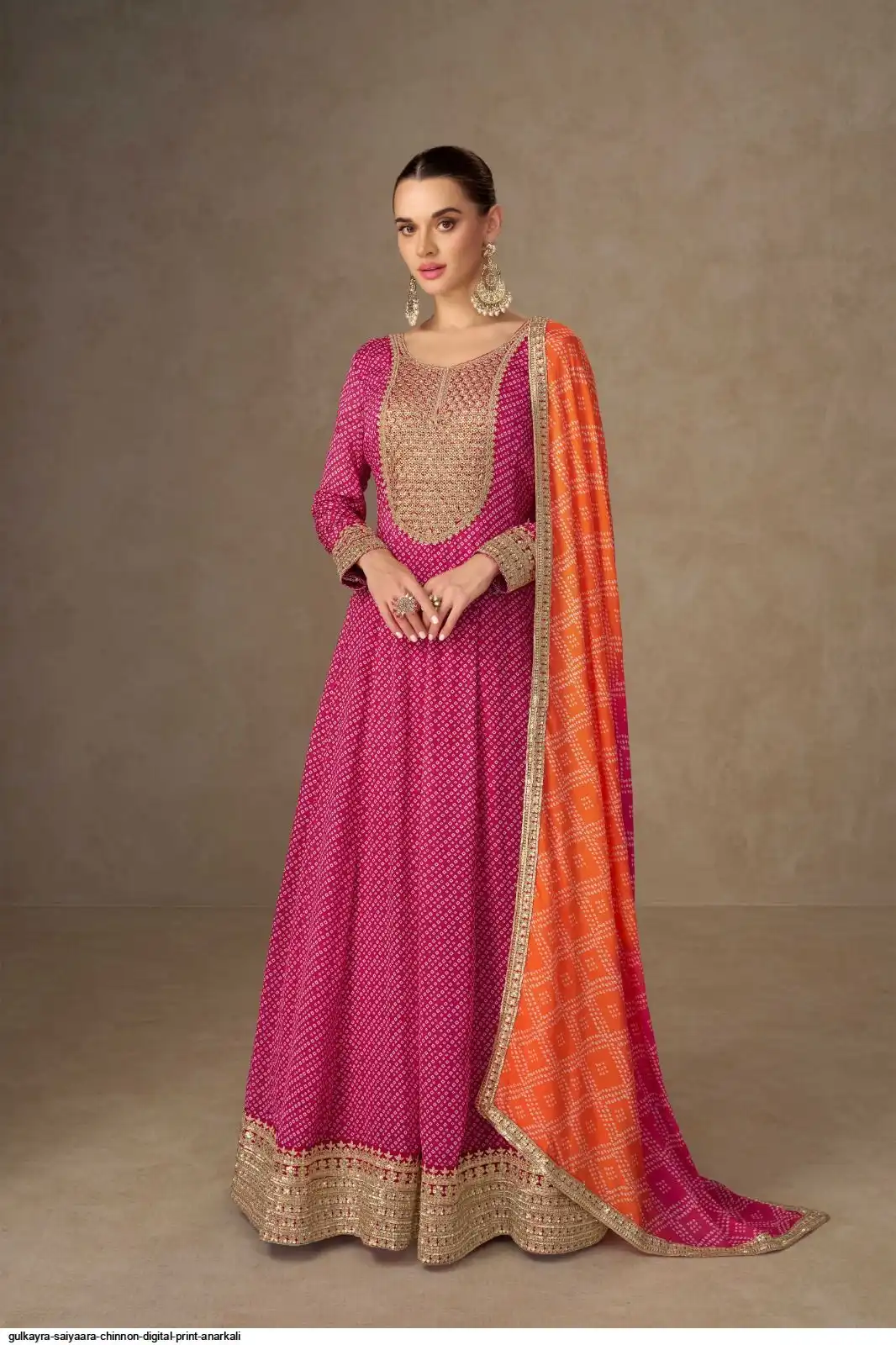 GULKAYRA SAIYAARA CHINNON DIGITAL PRINT ANARKALI C