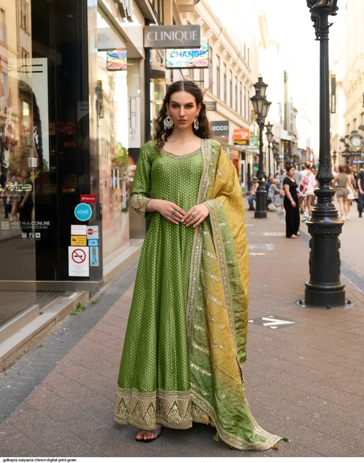 GULKAYRA SAIYAARA CHINON DIGITAL PRINT GOWN 10110