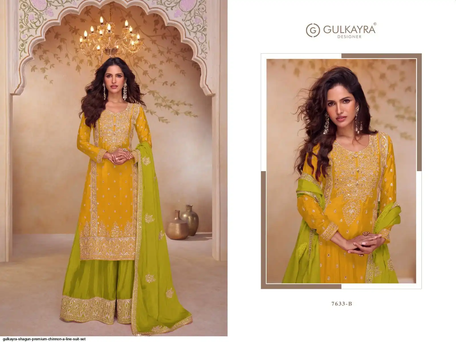 GULKAYRA SHAGUN PREMIUM CHINNON A LINE SUIT SET B