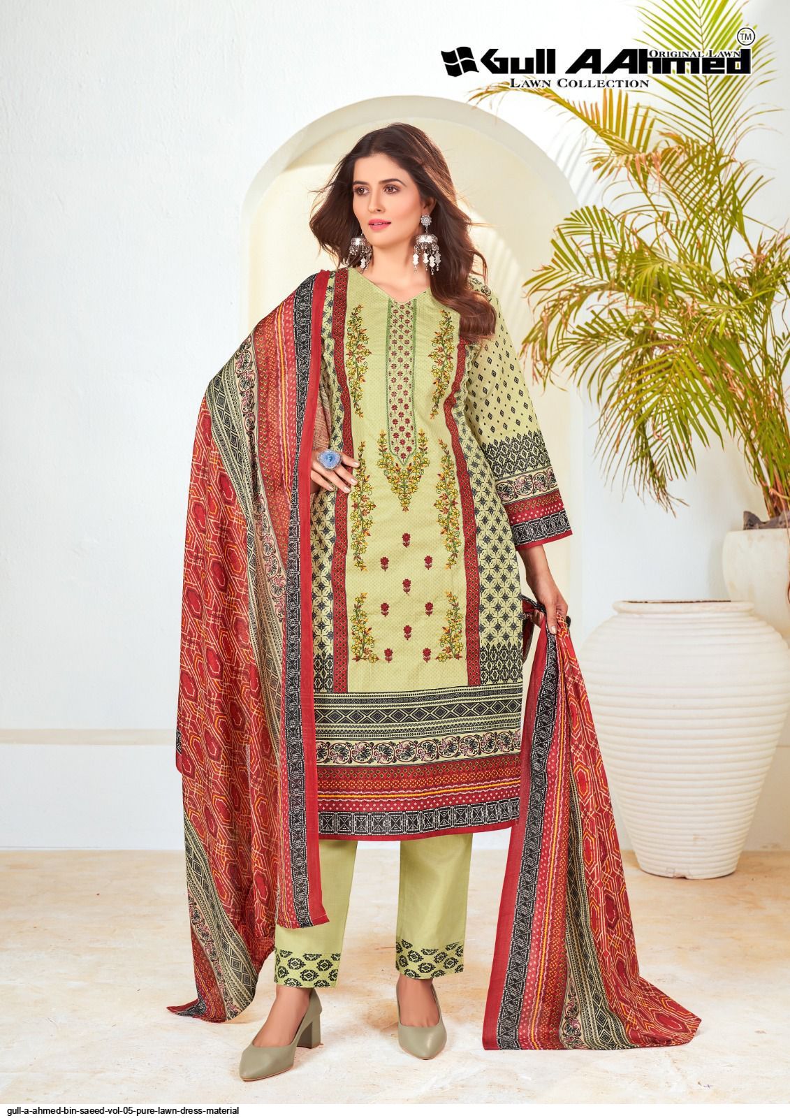 GULL A AHMED BIN SAEED VOL 05 Pure LAWN dress material