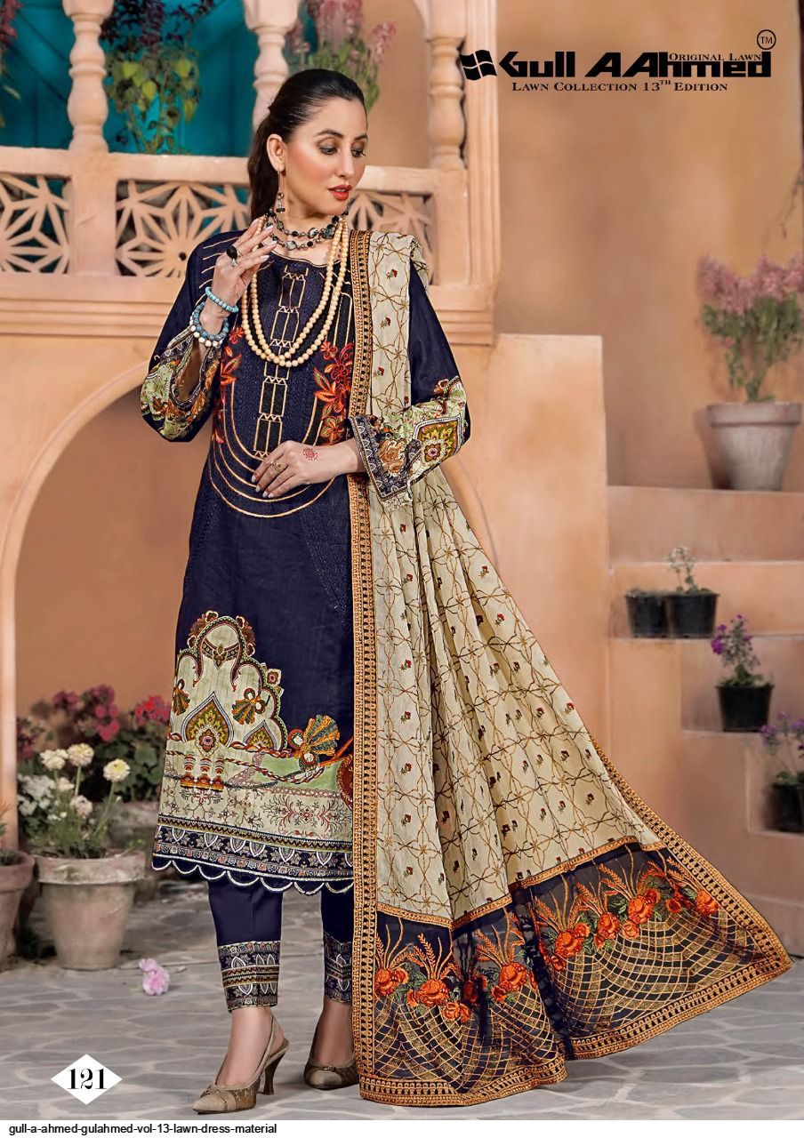 GULL A AHMED GULAHMED VOL 13 Lawn DRESS MATERIAL