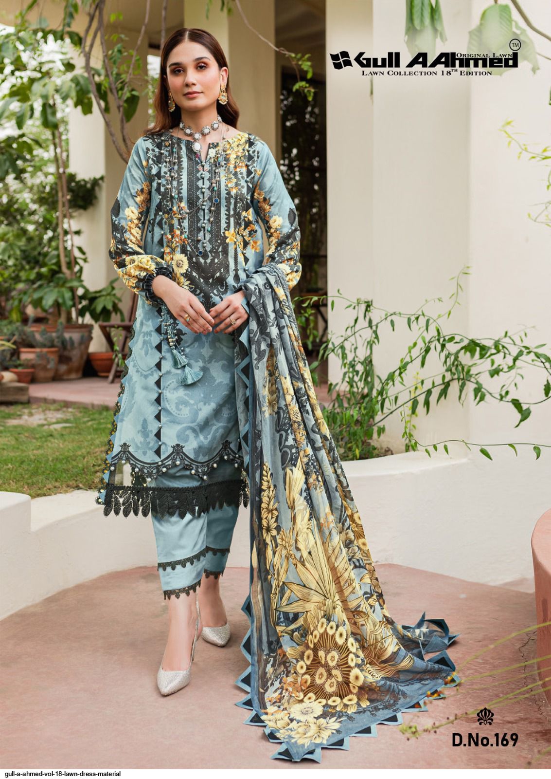 Pakistani dress material wholesale catalog online in Surat | Lawn cotton