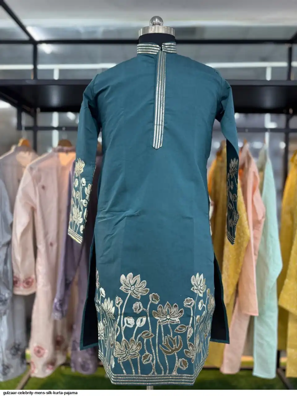 GULZAAR CELEBRITY MENS SILK KURTA PAJAMA B
