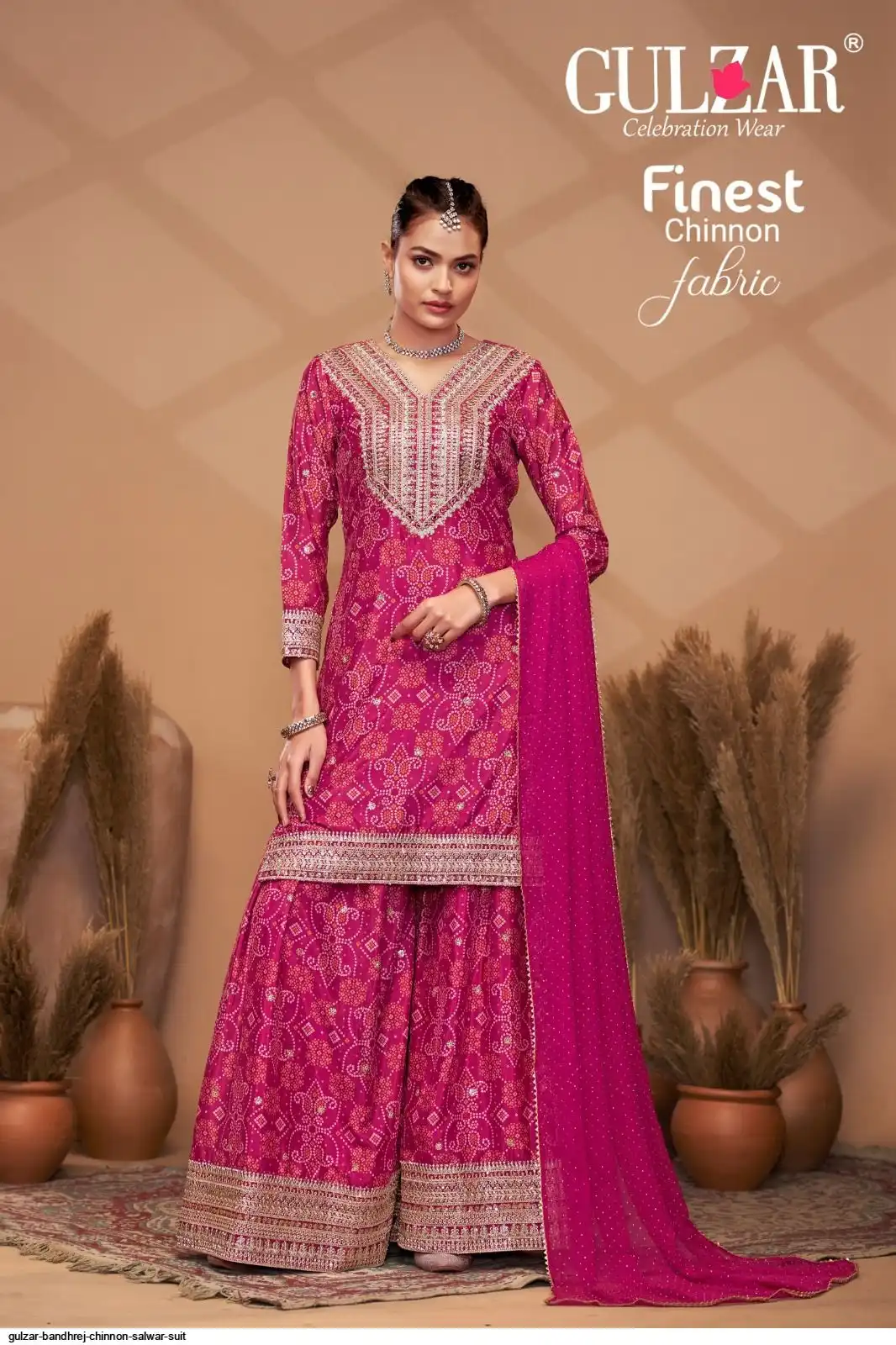 GULZAR BANDHREJ CHINNON SALWAR SUIT 2152
