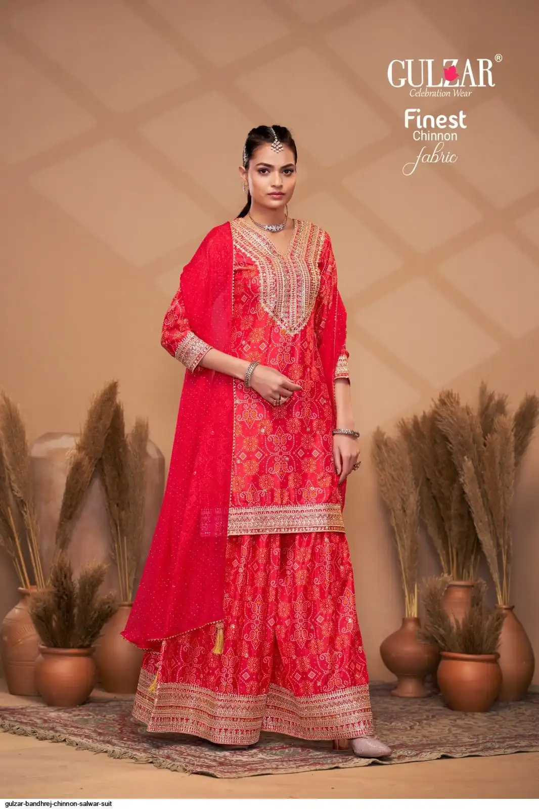 GULZAR BANDHREJ CHINNON SALWAR SUIT 2154