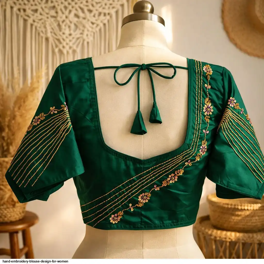 HAND EMBROIDERY BLOUSE DESIGN FOR WOMEN 2