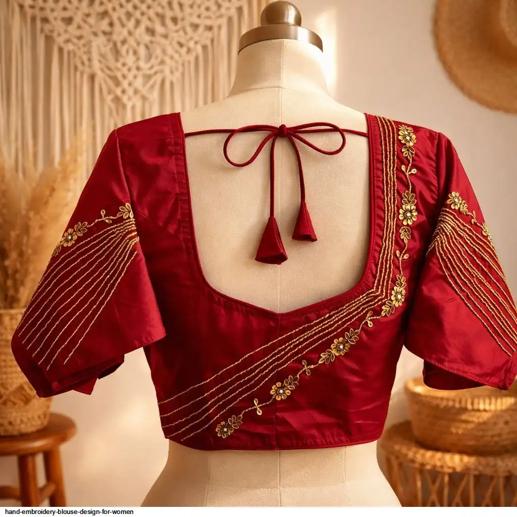 HAND EMBROIDERY BLOUSE DESIGN FOR WOMEN 5