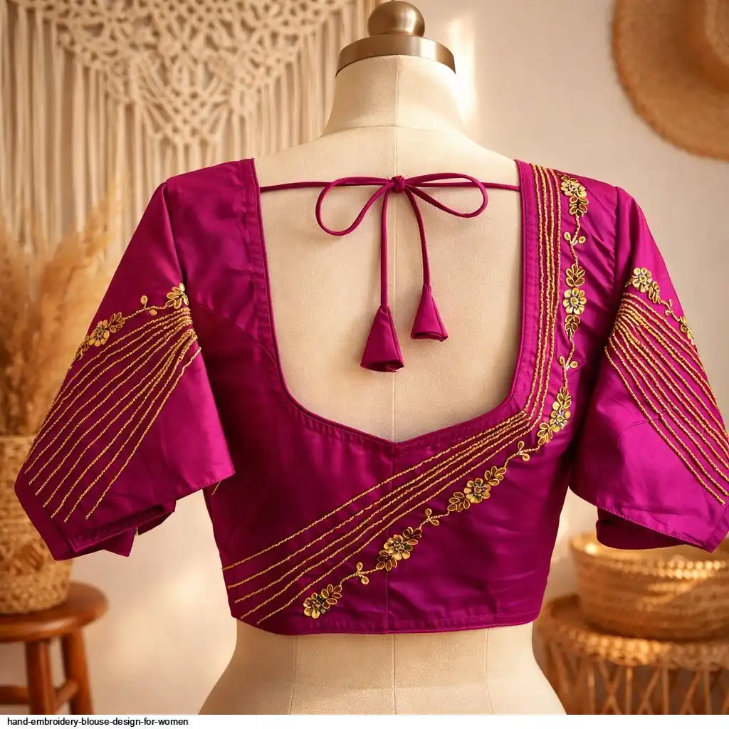 HAND EMBROIDERY BLOUSE DESIGN FOR WOMEN 4