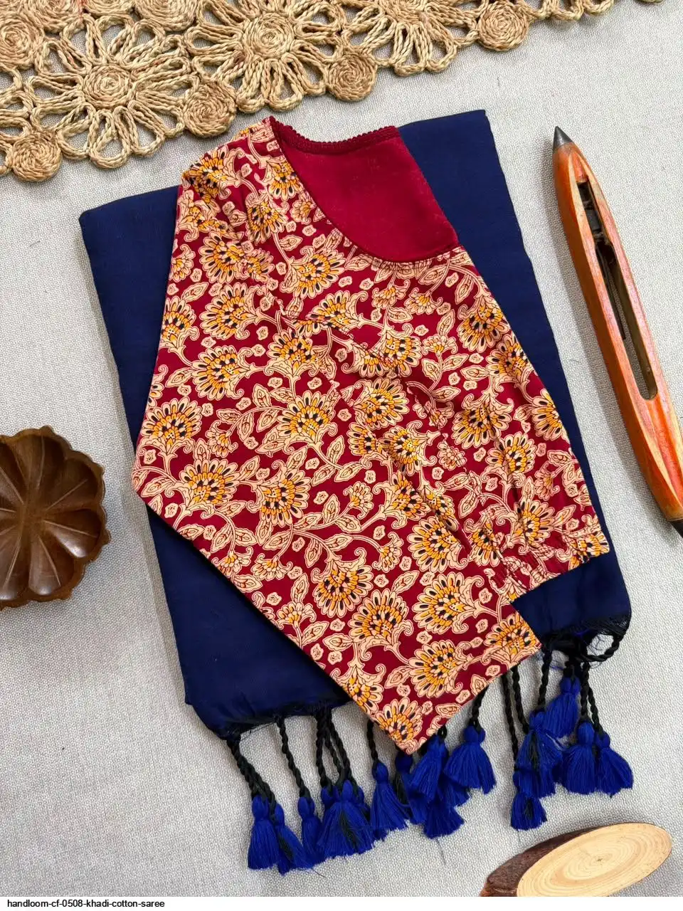 HANDLOOM CF 0508 KHADI COTTON SAREE 2