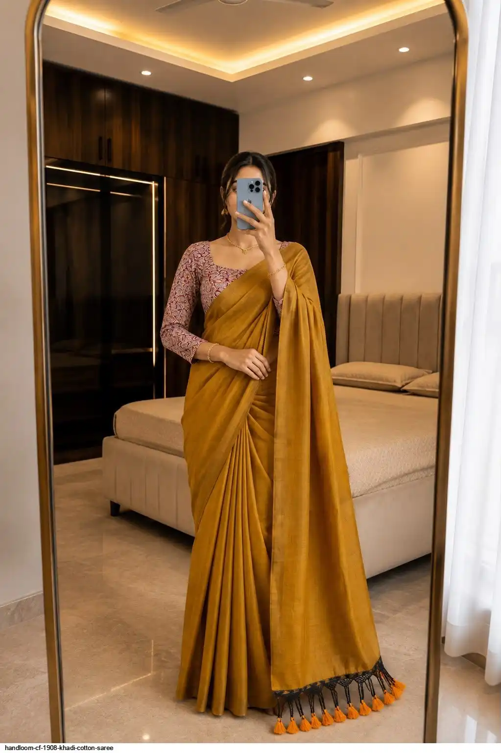 HANDLOOM CF 1908 KHADI COTTON SAREE 3