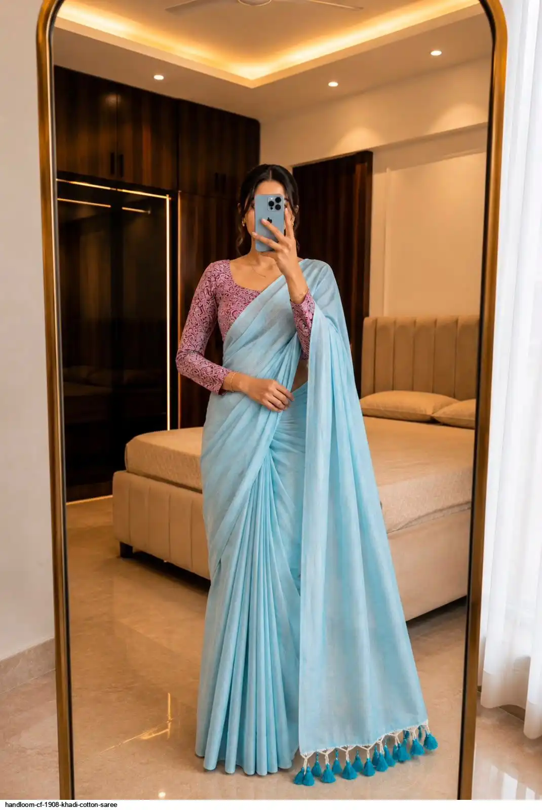 HANDLOOM CF 1908 KHADI COTTON SAREE 2