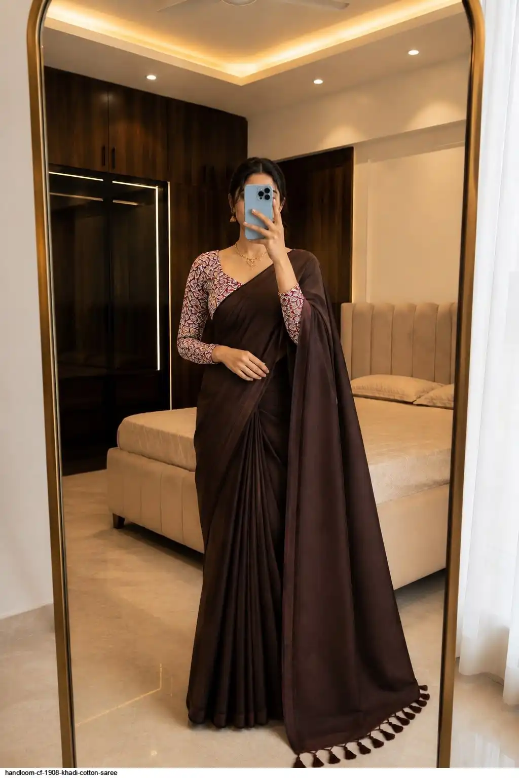 HANDLOOM CF 1908 KHADI COTTON SAREE 5