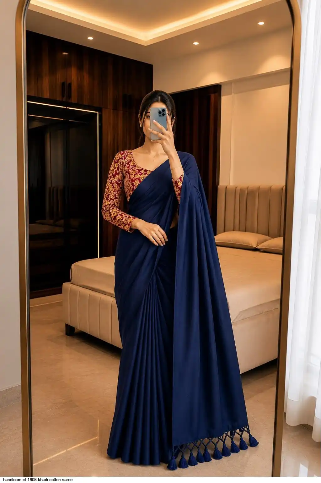 HANDLOOM CF 1908 KHADI COTTON SAREE 6
