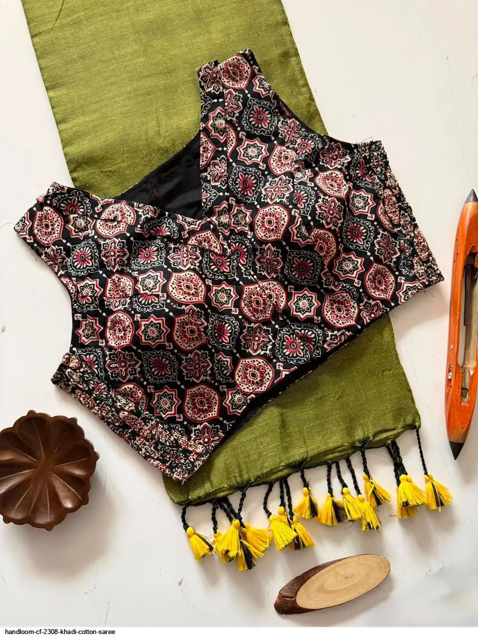 HANDLOOM CF 2308 KHADI COTTON SAREE 1