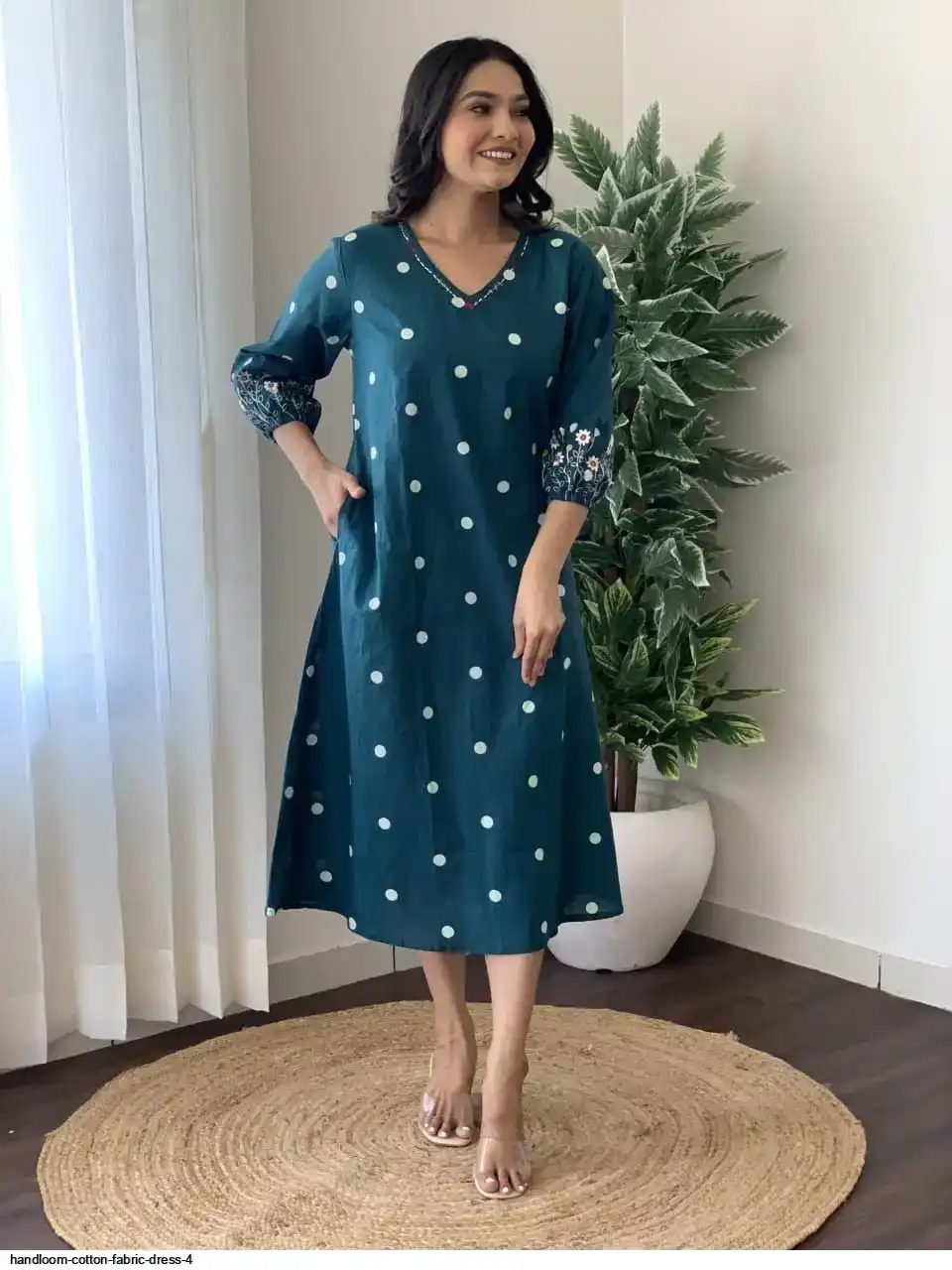 HANDLOOM COTTON FABRIC DRESS 4