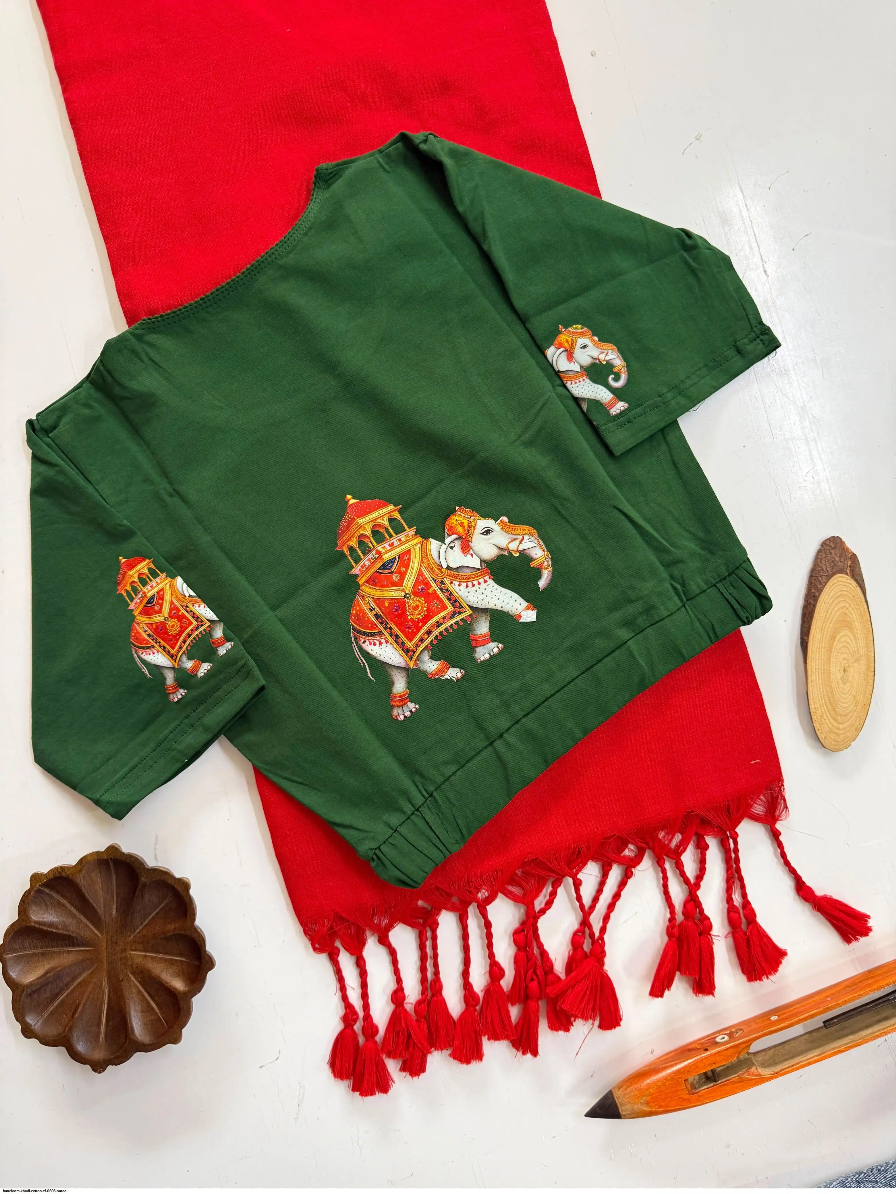 HANDLOOM KHADI COTTON CF 0608 SAREE 3