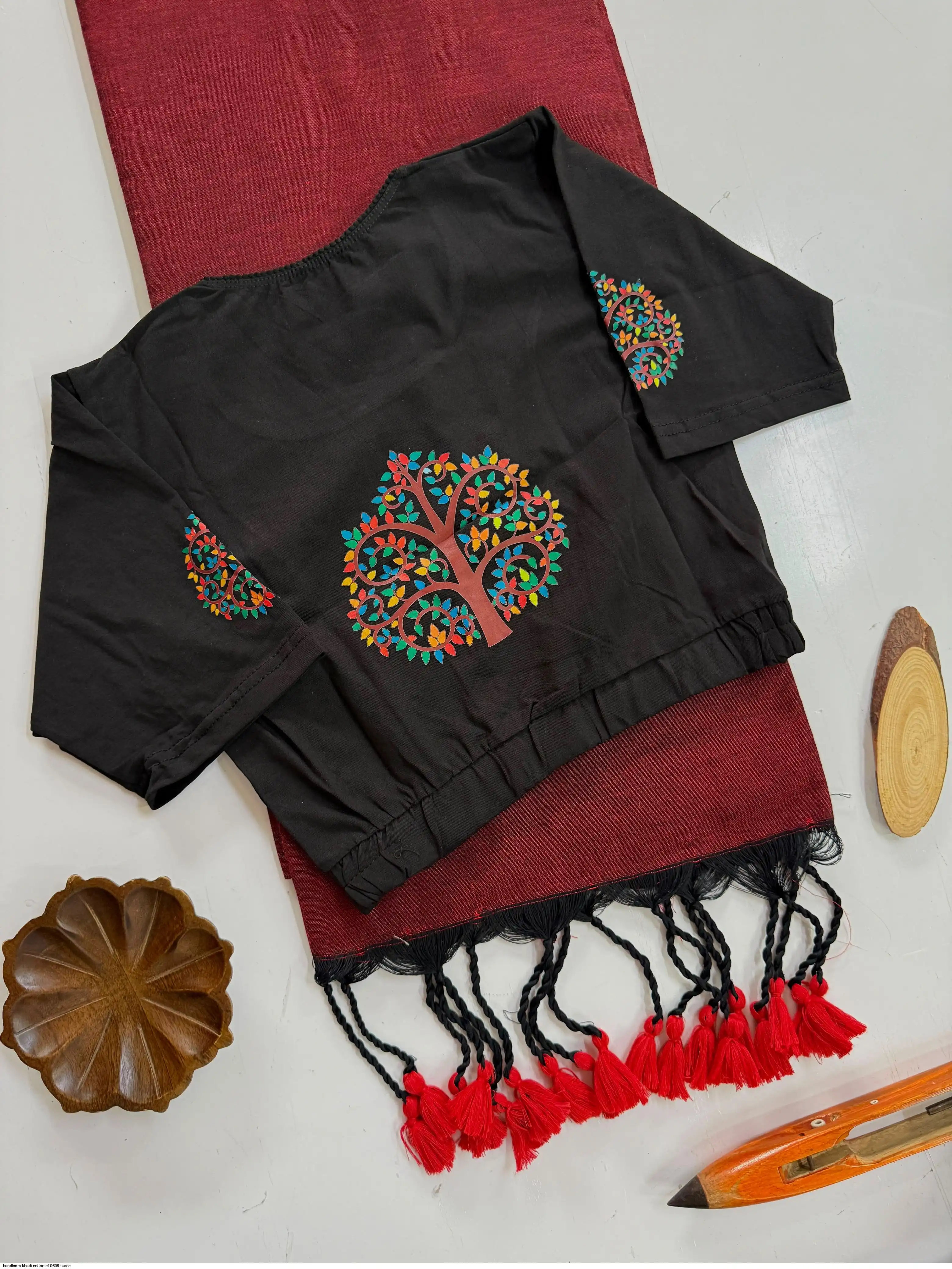 HANDLOOM KHADI COTTON CF 0608 SAREE 7