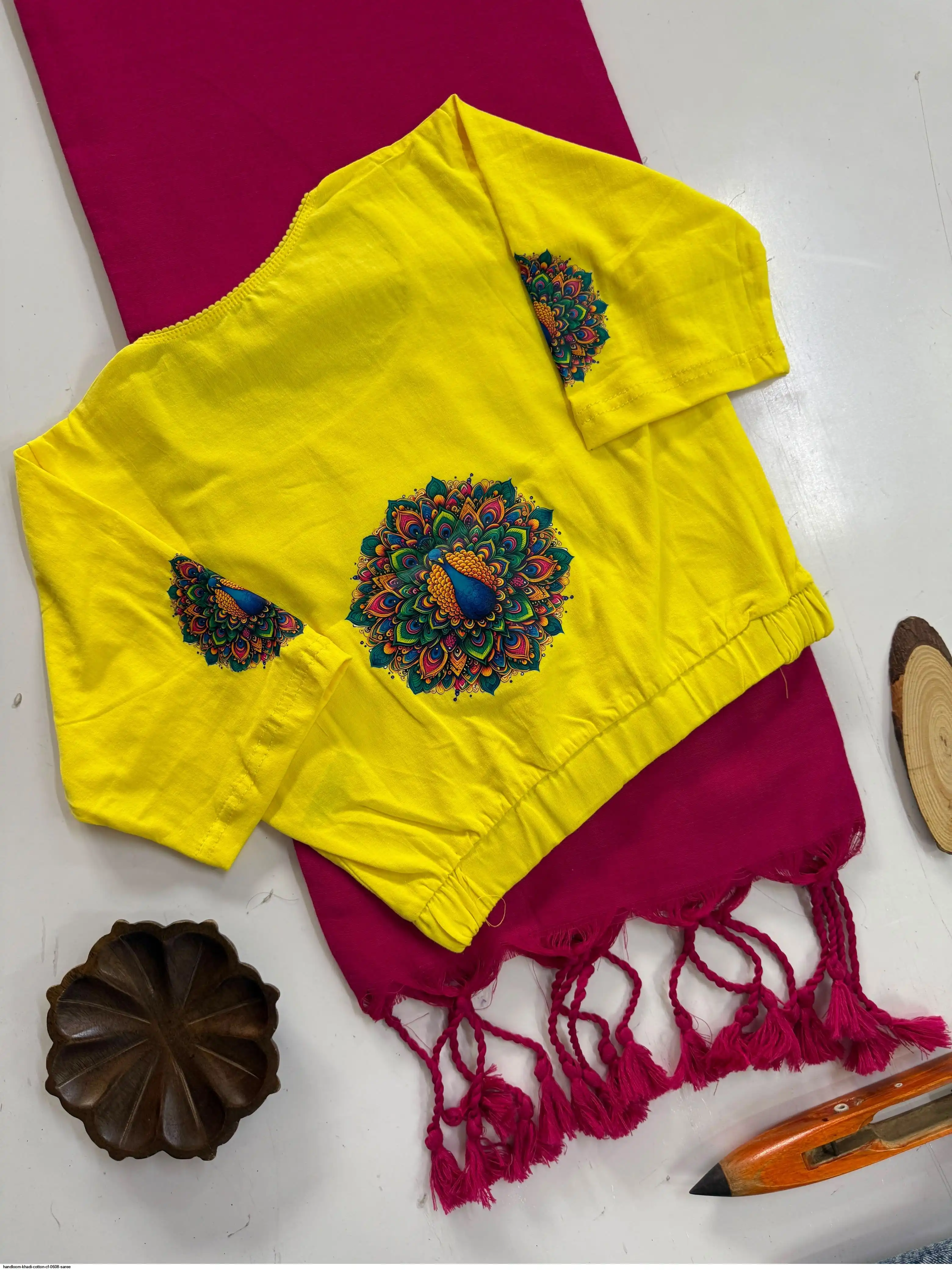 HANDLOOM KHADI COTTON CF 0608 SAREE 11