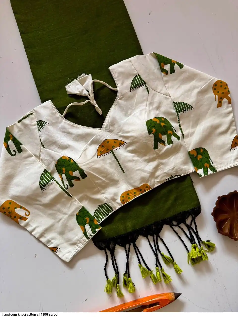 HANDLOOM KHADI COTTON CF 1108 SAREE 5