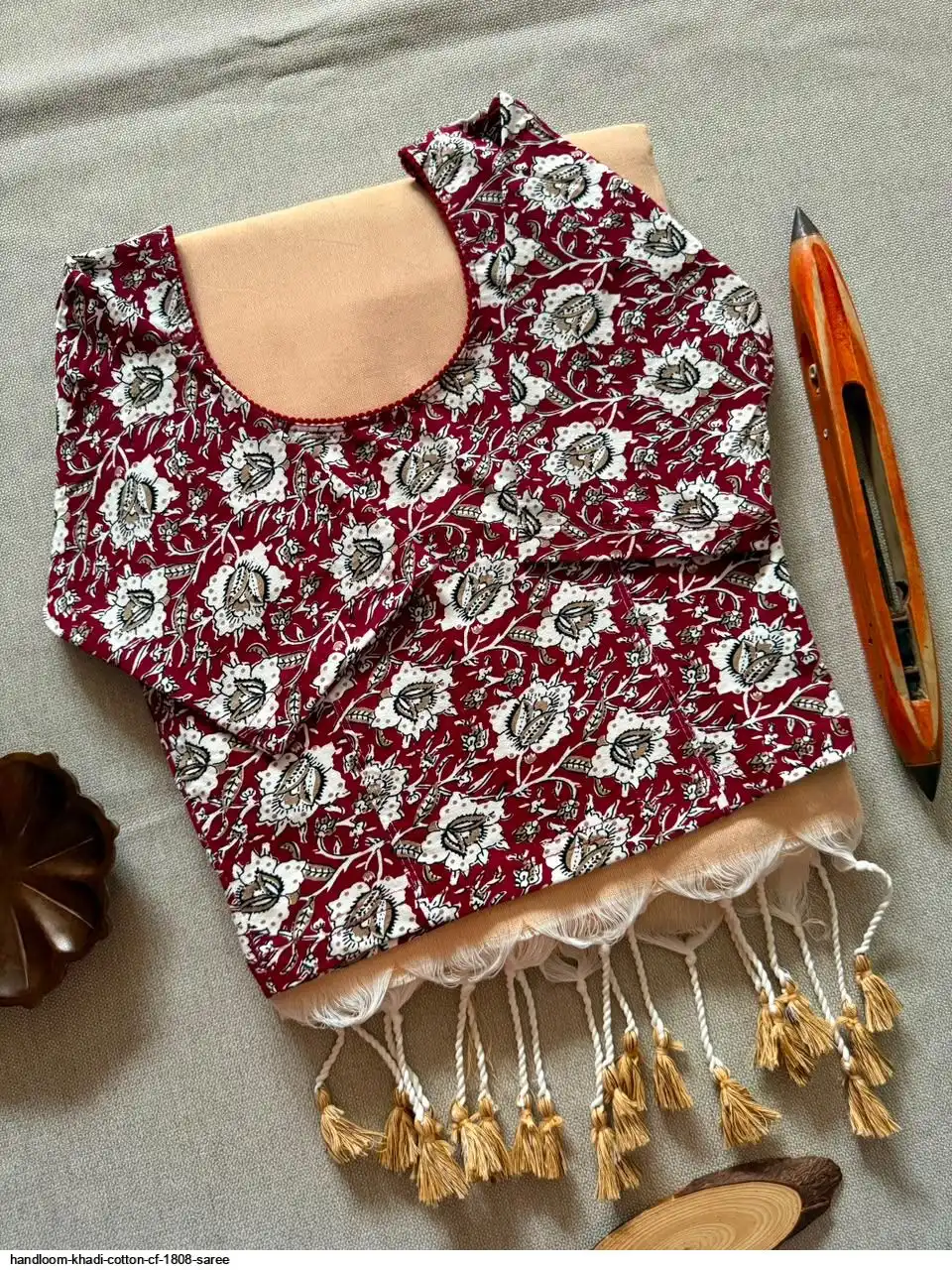 HANDLOOM KHADI COTTON CF 1808 SAREE 5