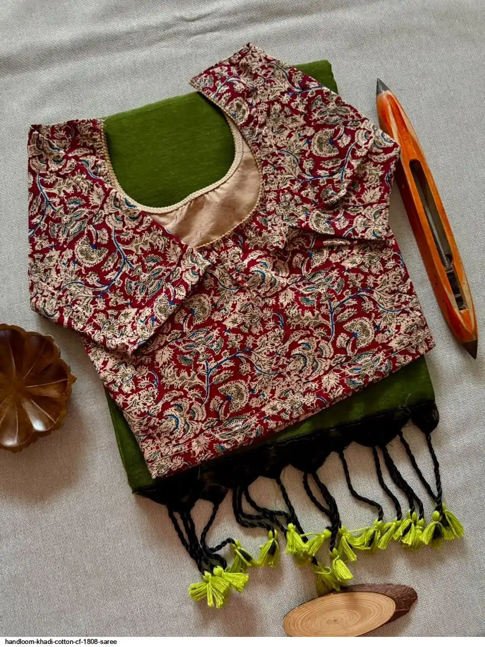 HANDLOOM KHADI COTTON CF 1808 SAREE 7