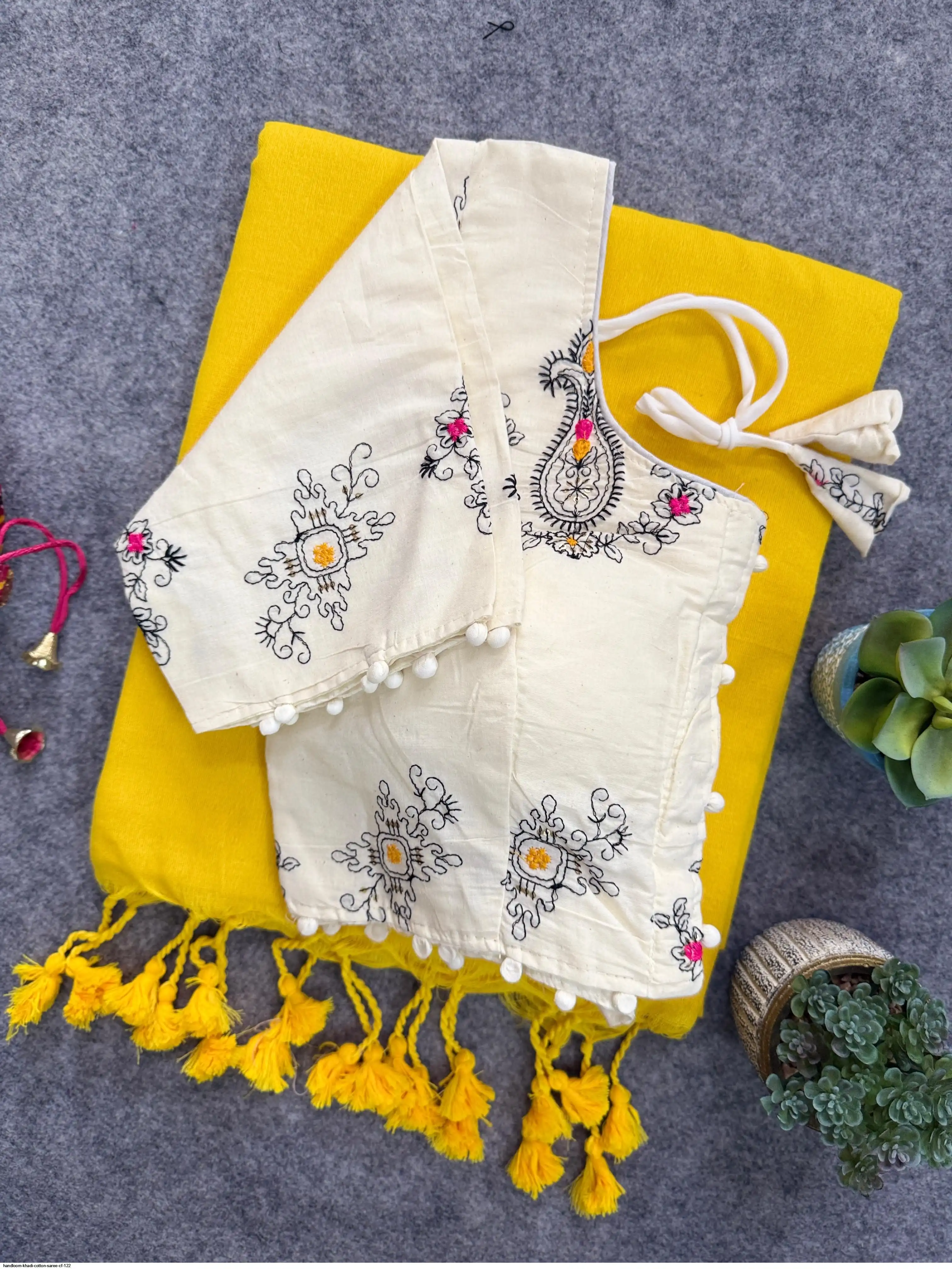 HANDLOOM KHADI COTTON SAREE CF 122 S