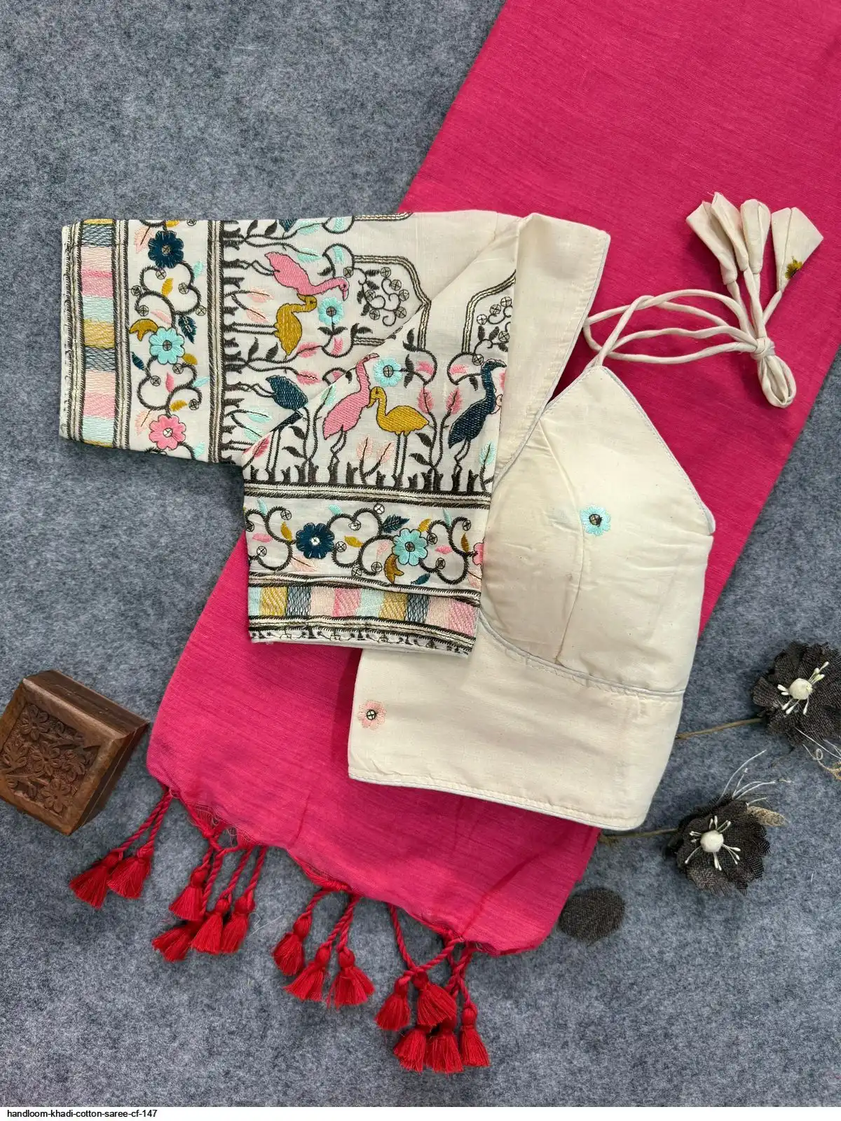HANDLOOM KHADI COTTON SAREE CF 147 E