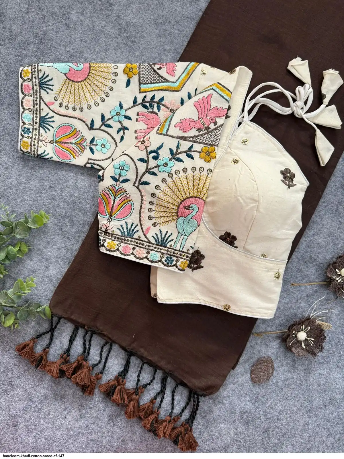 HANDLOOM KHADI COTTON SAREE CF 147 H