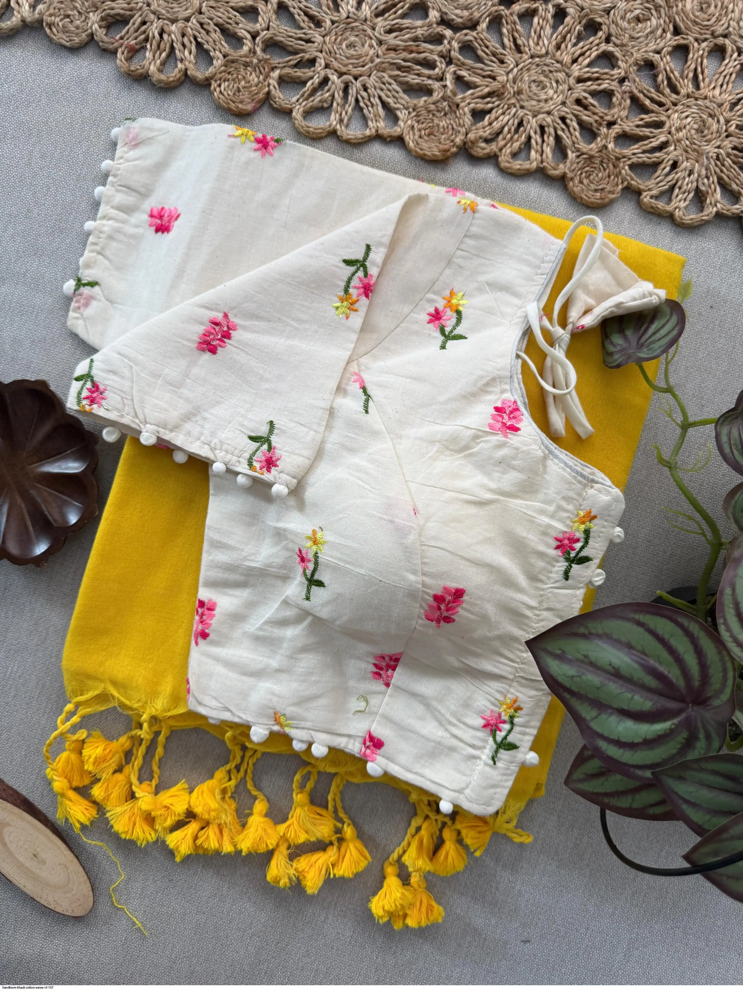 HANDLOOM KHADI COTTON SAREE CF 157 C
