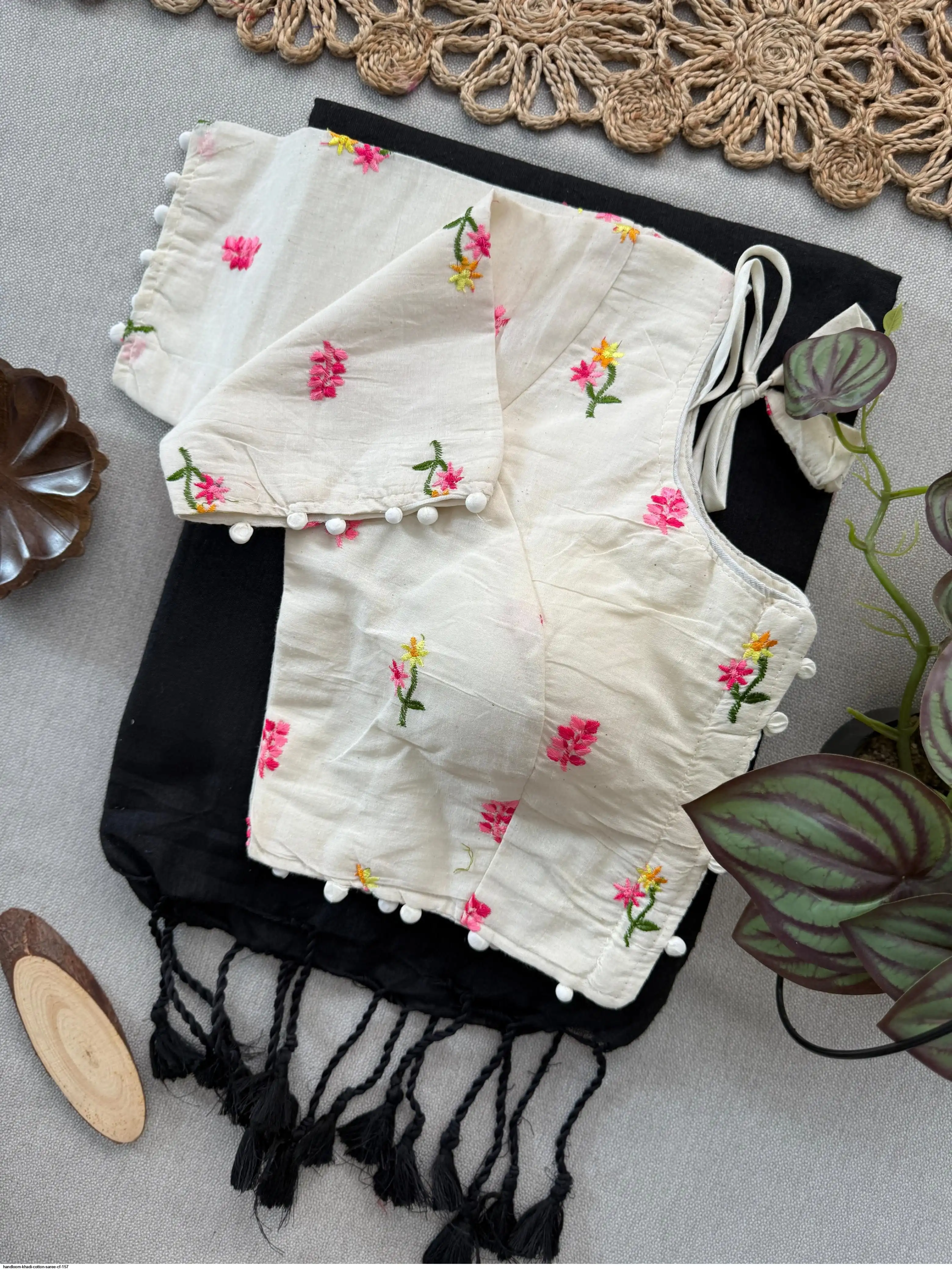 HANDLOOM KHADI COTTON SAREE CF 157 E