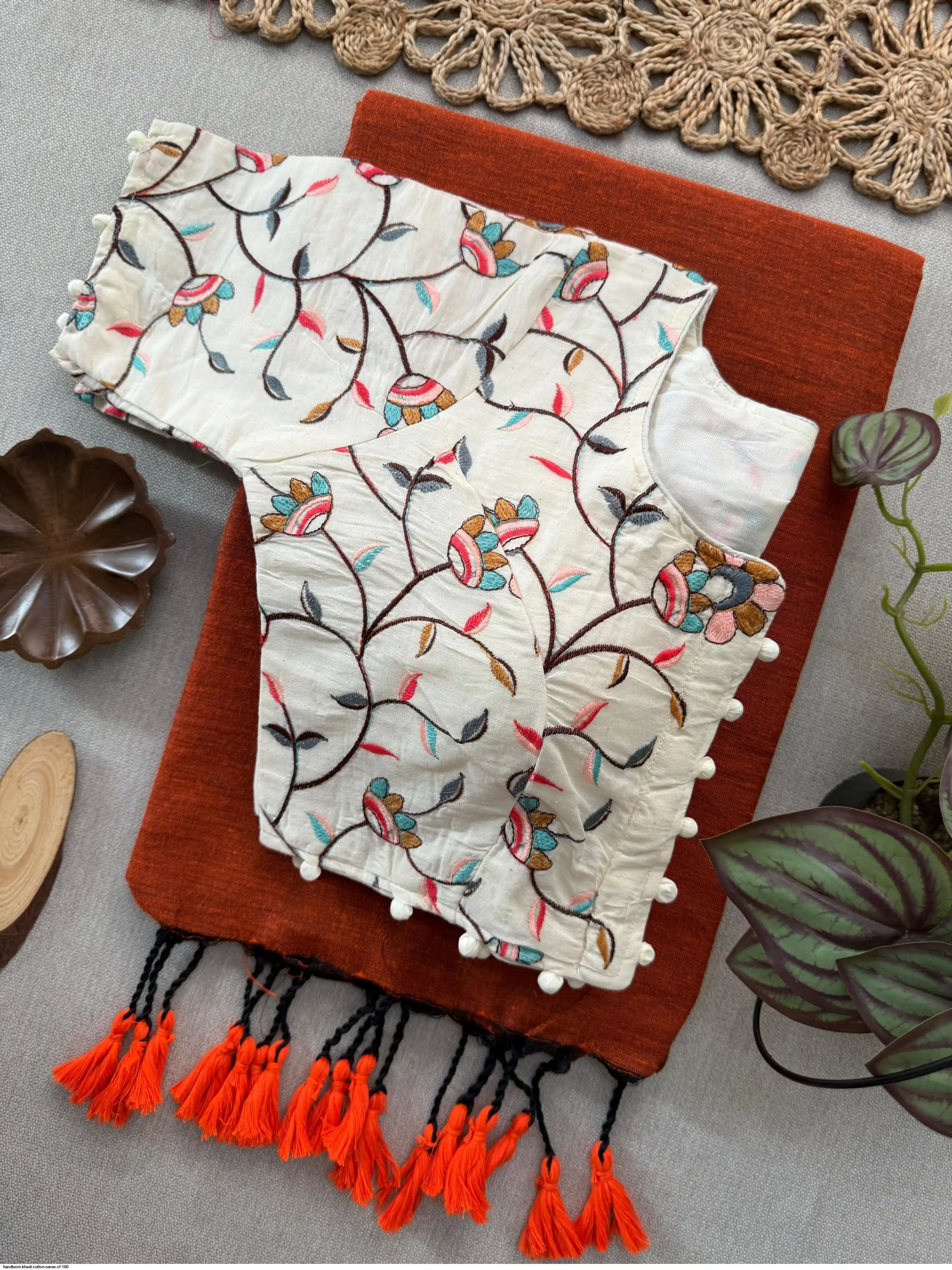 HANDLOOM KHADI COTTON SAREE CF 160 2