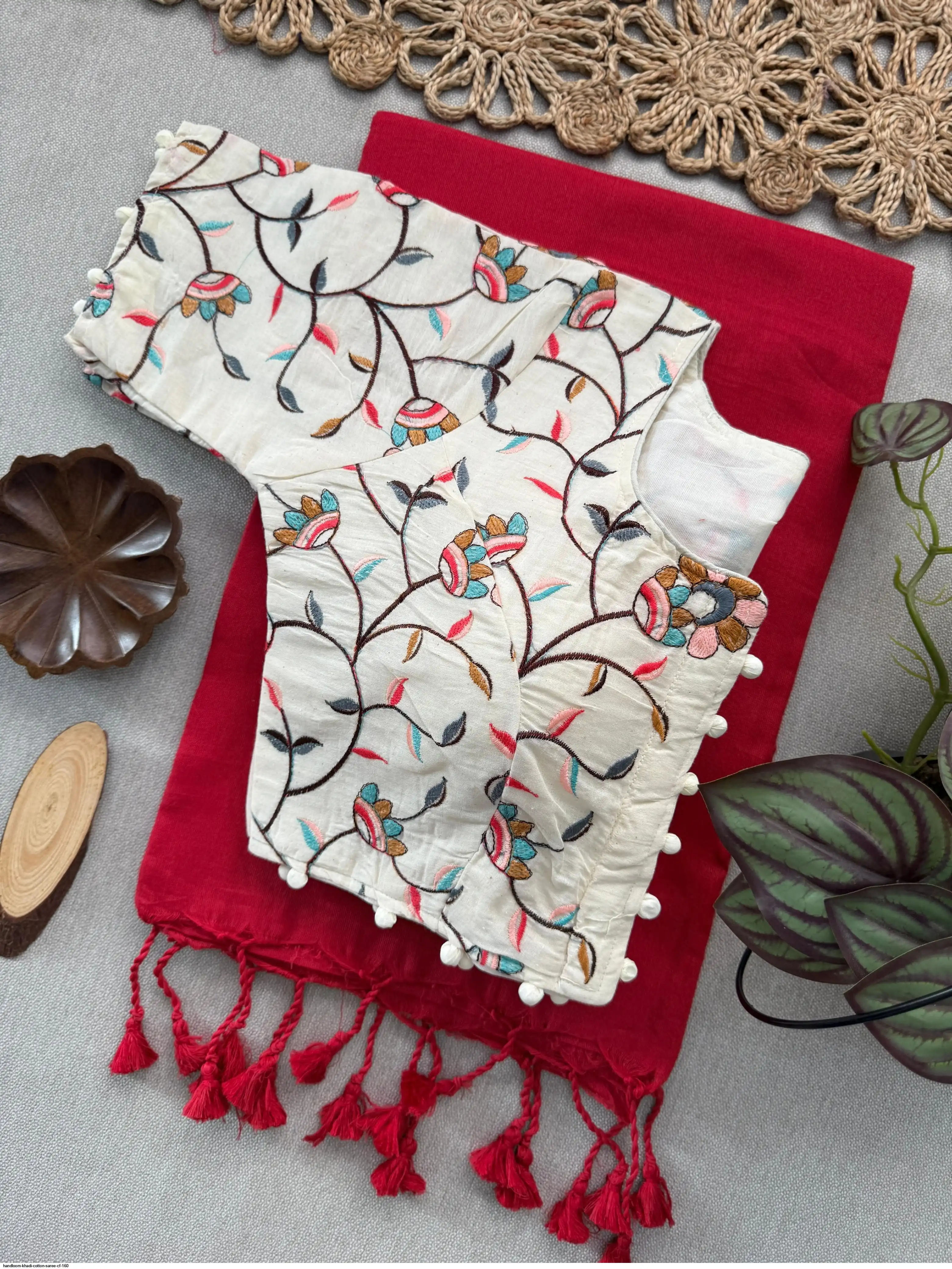 HANDLOOM KHADI COTTON SAREE CF 160 3