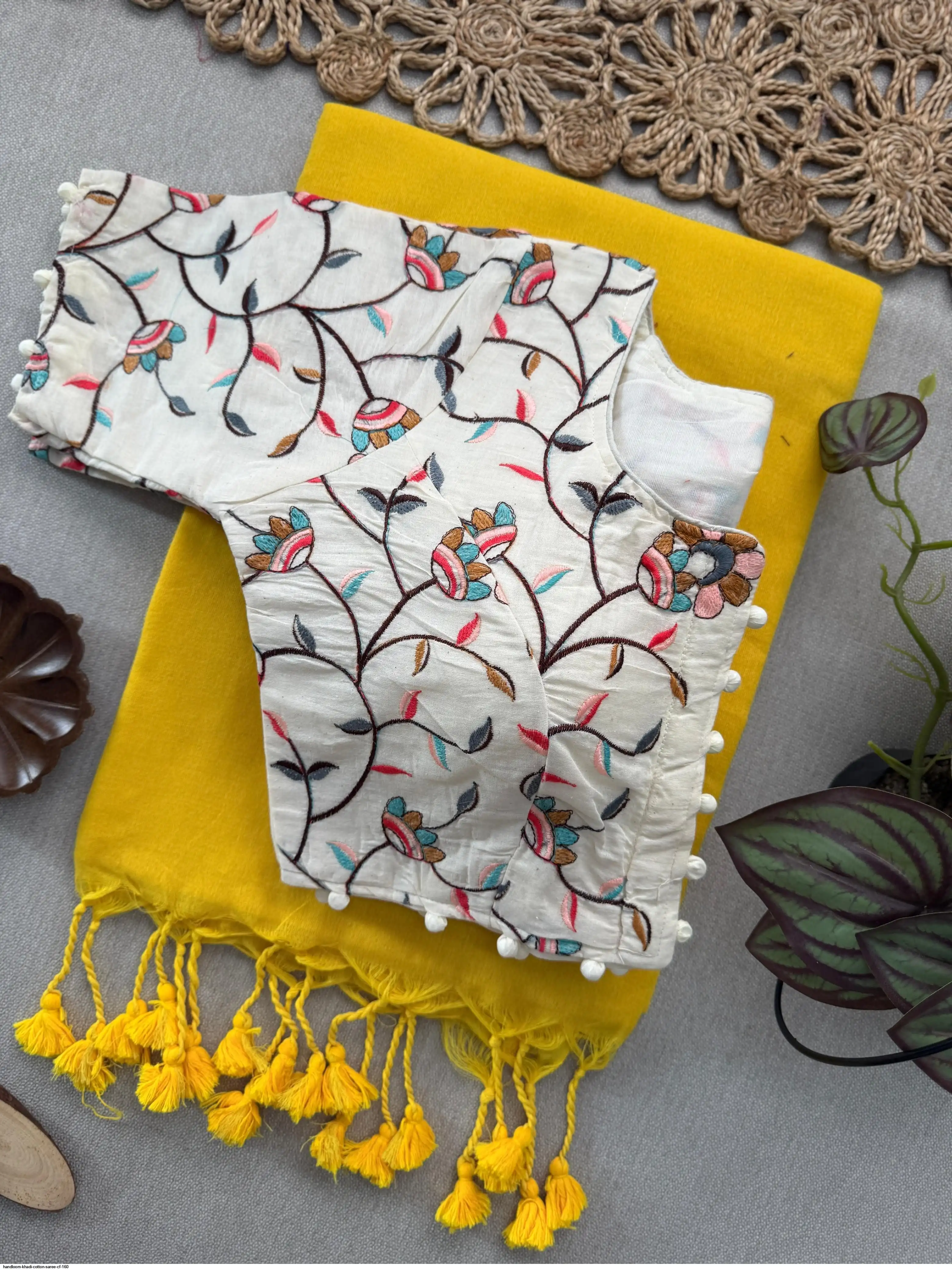 HANDLOOM KHADI COTTON SAREE CF 160 5
