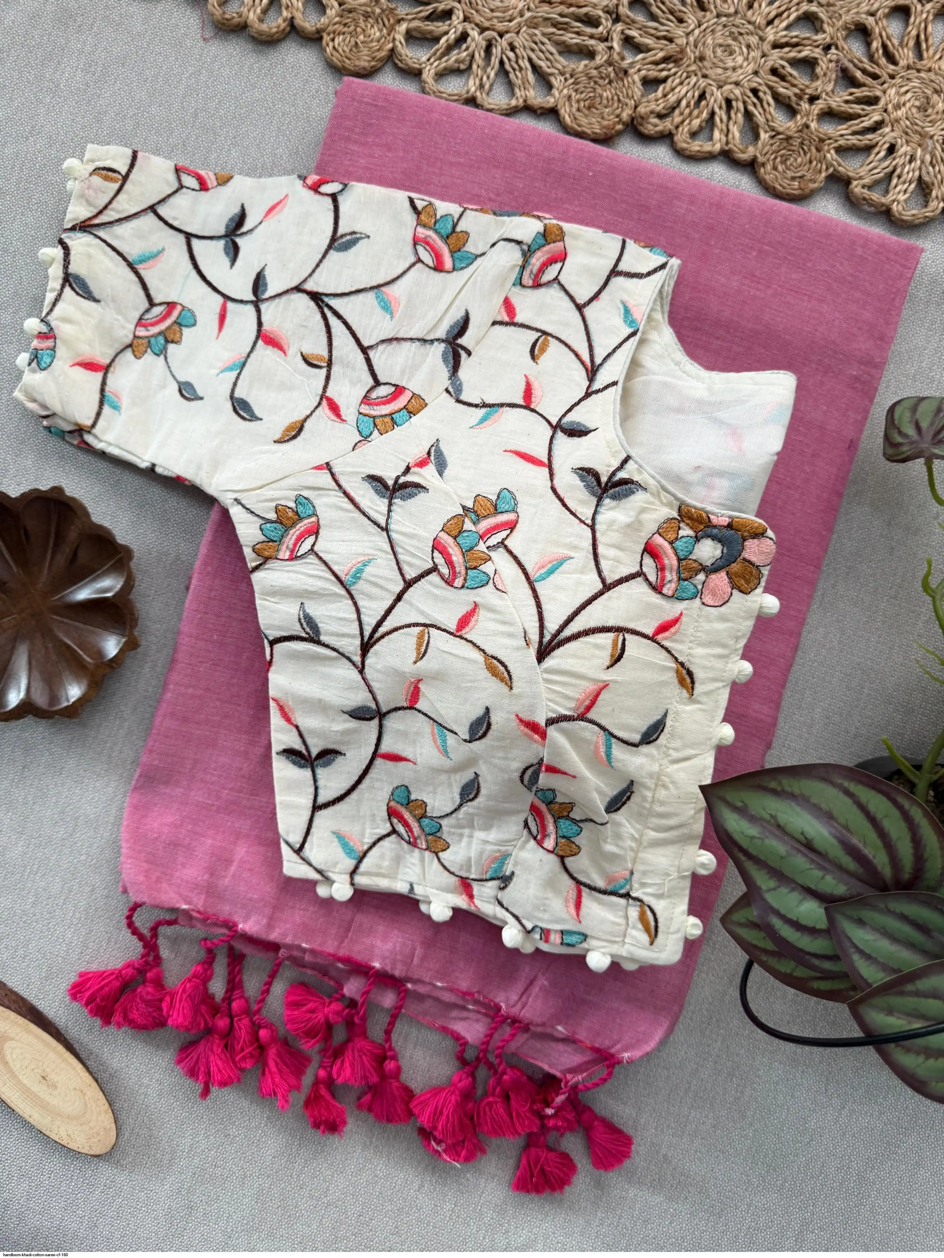 HANDLOOM KHADI COTTON SAREE CF 160 8