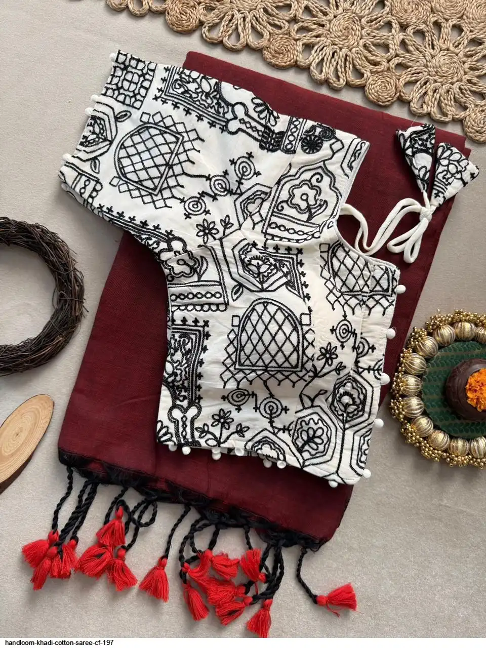 HANDLOOM KHADI COTTON SAREE CF 197 E