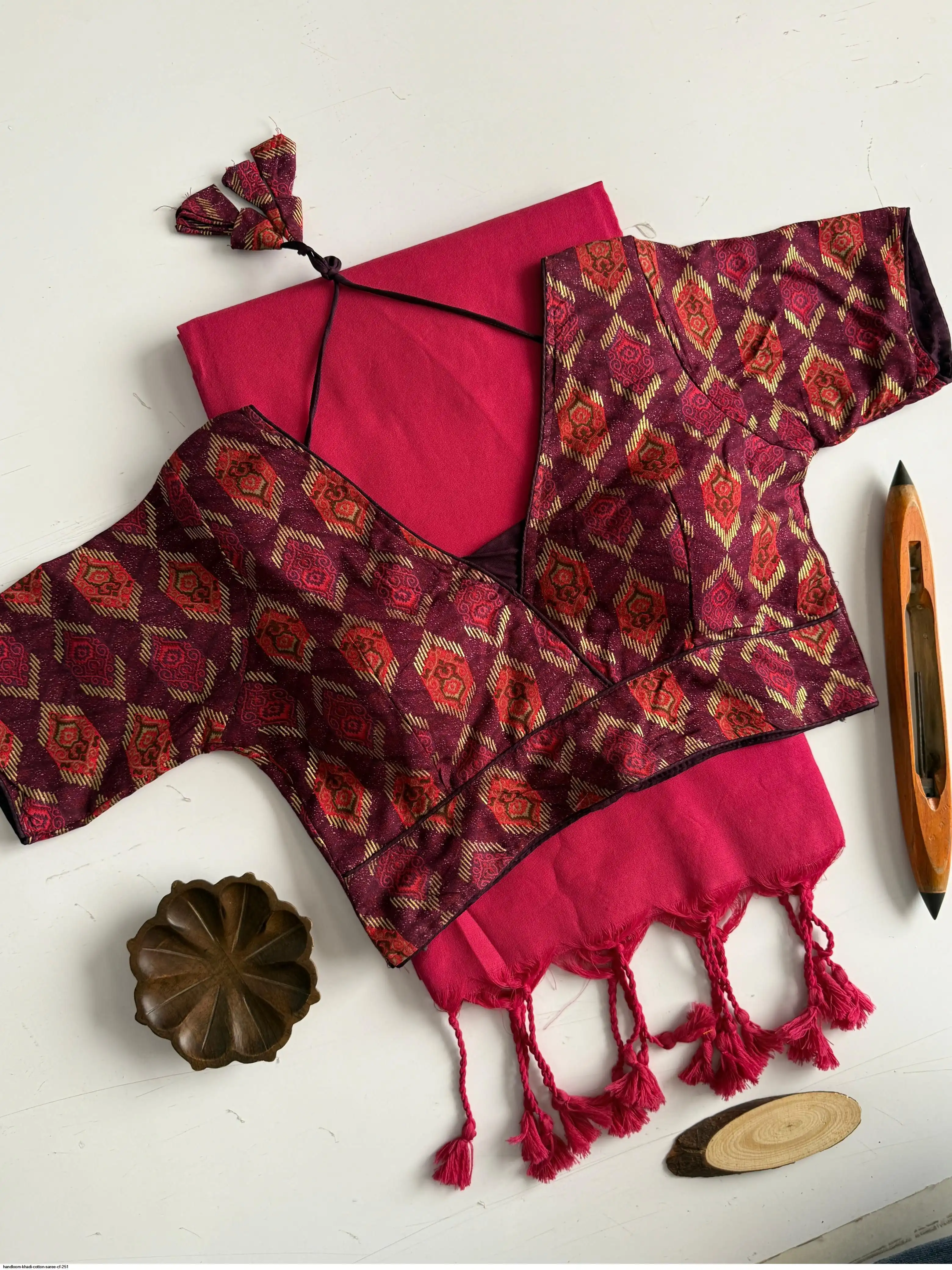 HANDLOOM KHADI COTTON SAREE CF 251 E