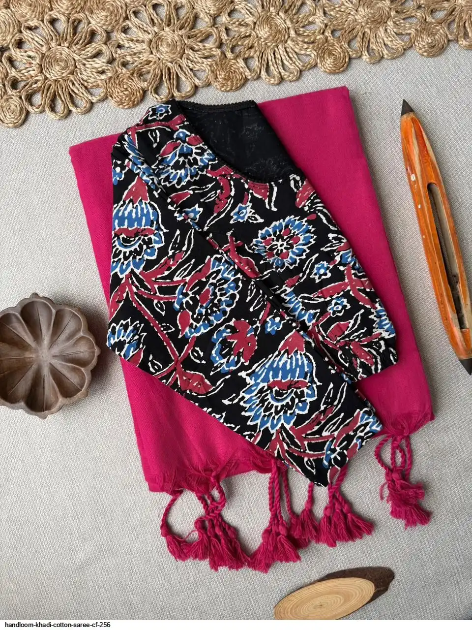 HANDLOOM KHADI COTTON SAREE CF 256 D