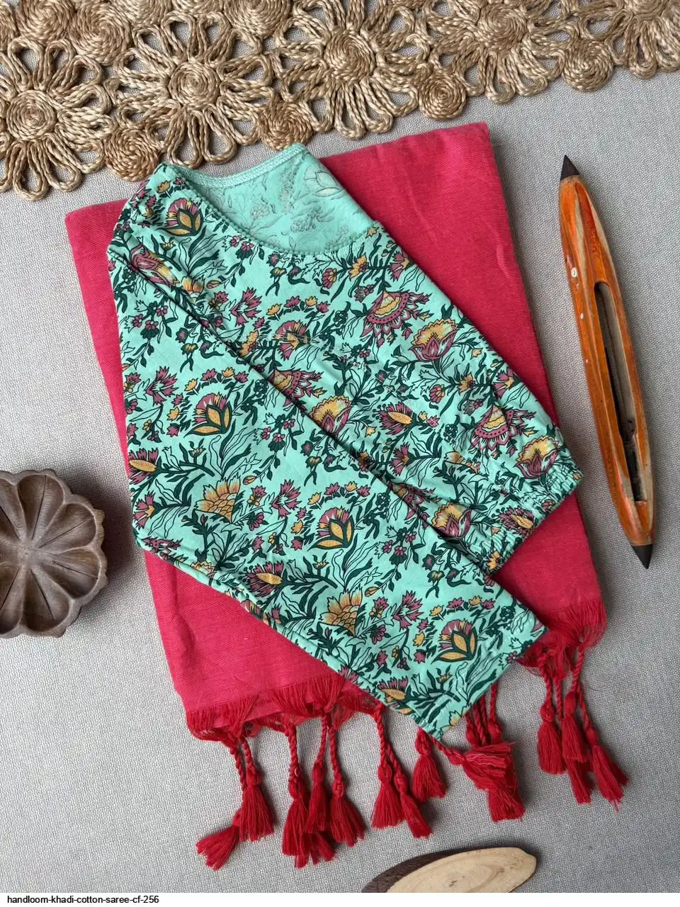 HANDLOOM KHADI COTTON SAREE CF 256 G