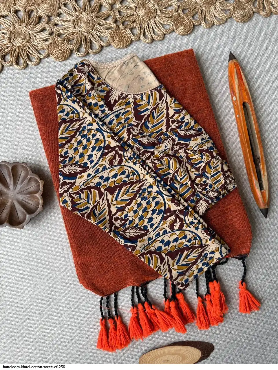 HANDLOOM KHADI COTTON SAREE CF 256 K