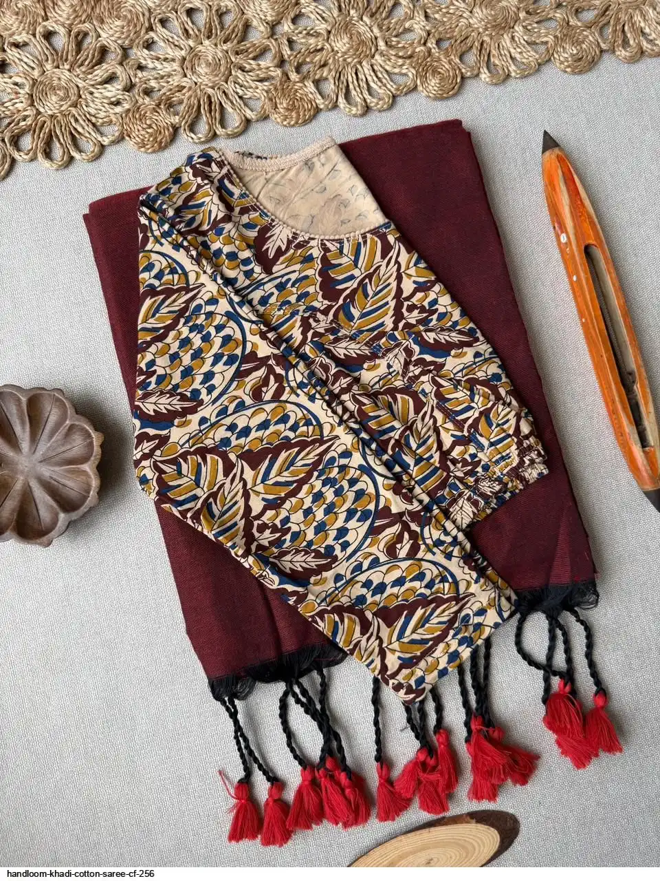 HANDLOOM KHADI COTTON SAREE CF 256 L